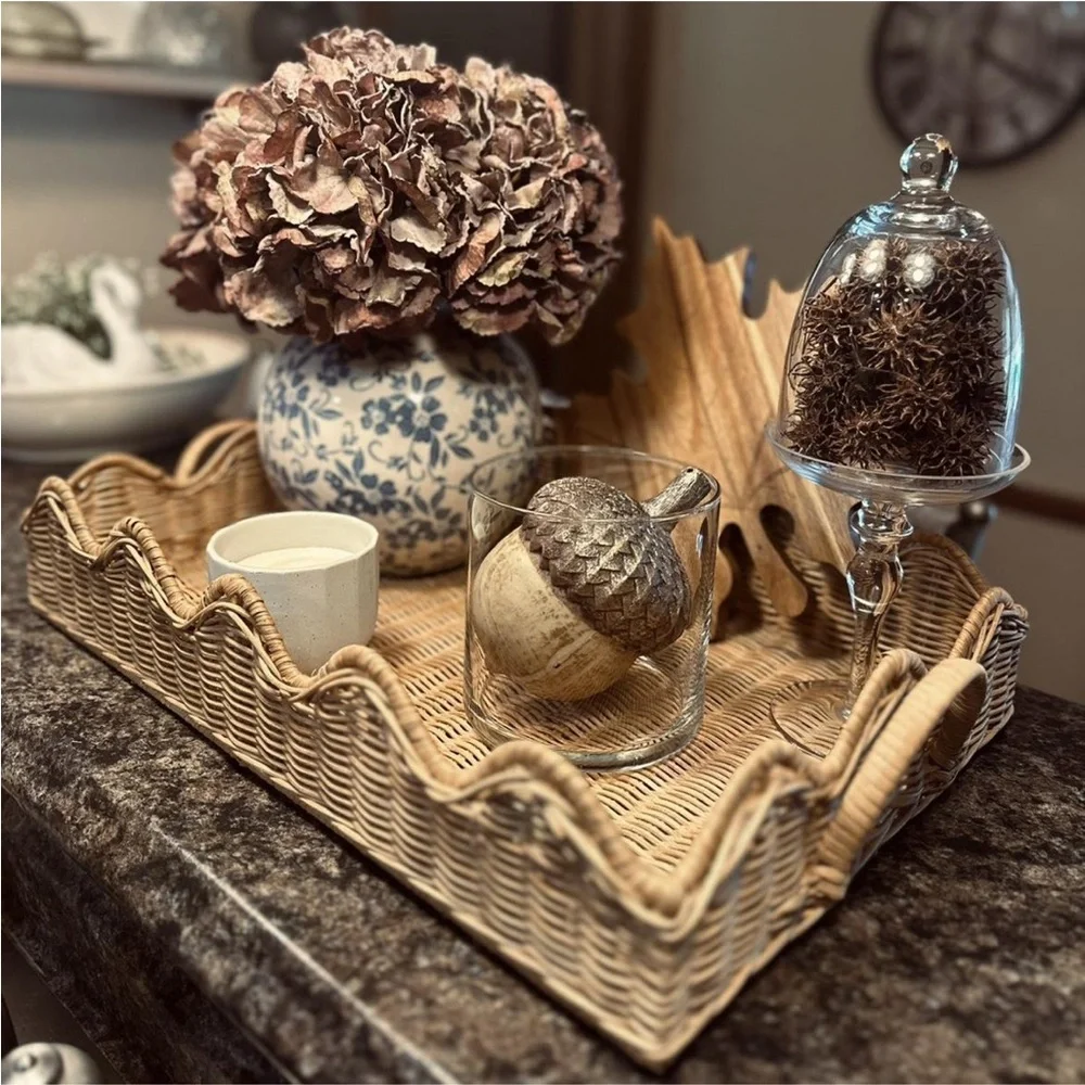 Scallop Wicker Tray - Threshold™